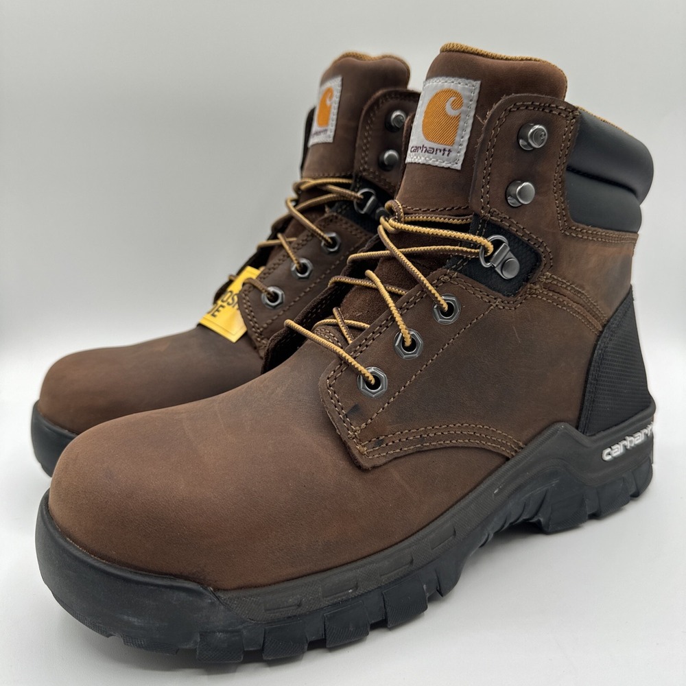 Carhartt‎ Rugged Flex Safety Boots Women's Size 10 Brown Leather Composite Toe